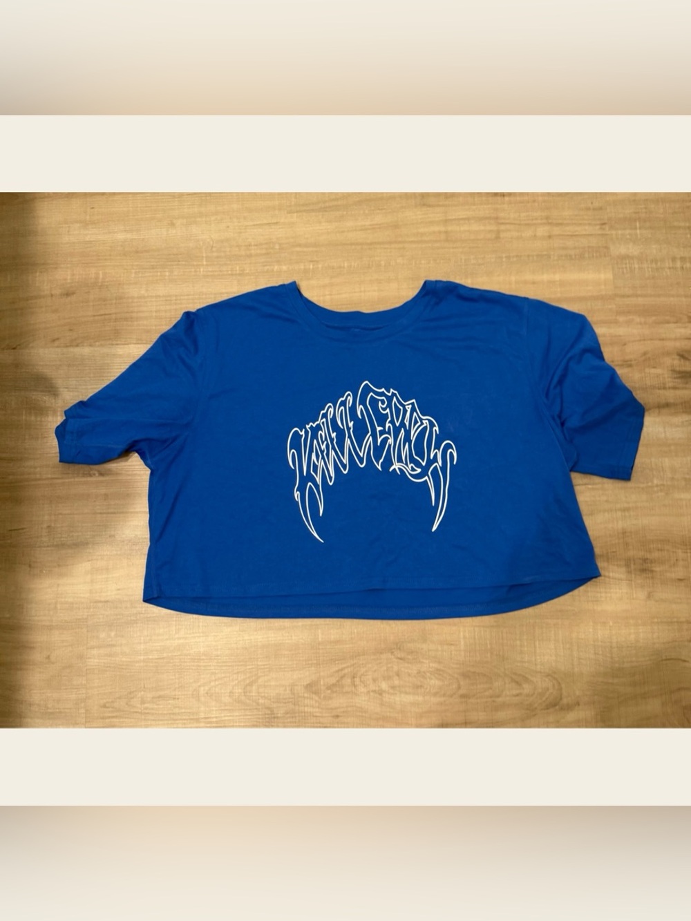 Kill Crew blue graphic crop top t-shirt! Cross listed on Mercari!